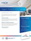Tygon® Food D-1070 Tubing Datasheet